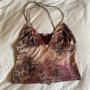Stylish Animal Print Halter Top